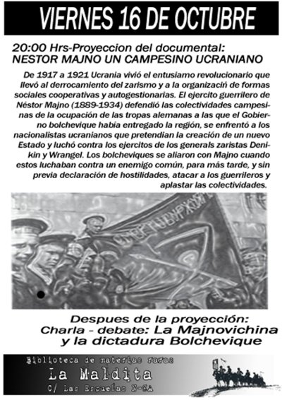 cartel charla makhnovista