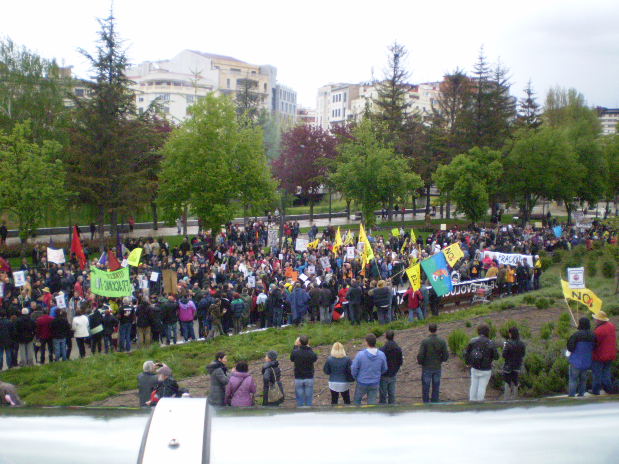 manifestación contra el fracking en Burgos