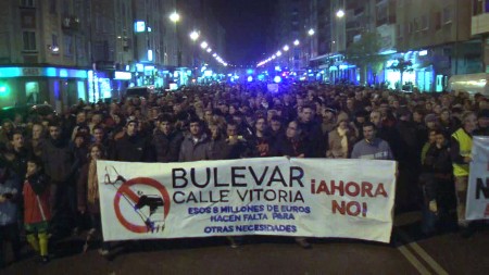 Manifestación contra el bulevar
