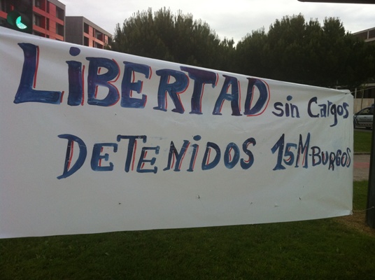 libertad sin cargos detenidos 15M Burgos